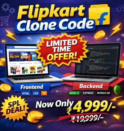Flipkart Clone E-commerce Code (Frontend + Backend)
